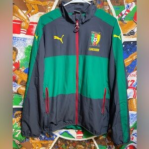 Cameroon Mens Soccer Windbreaker Jacket